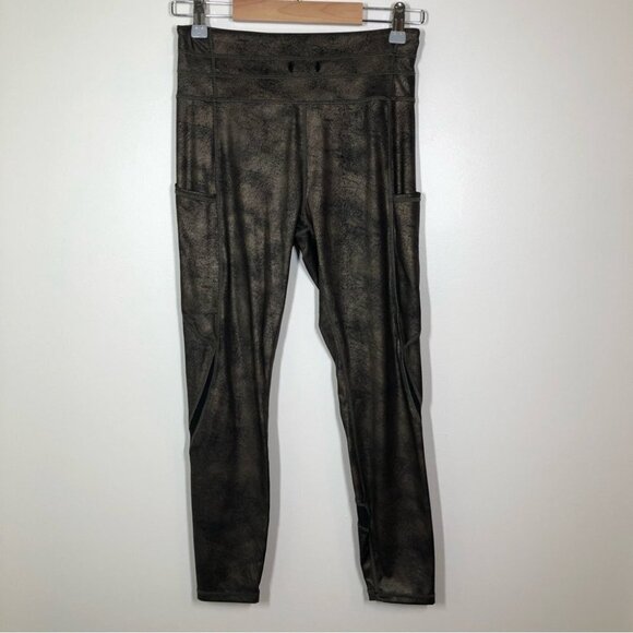 Zyia Active Distressed Copper Luxe Pocket 7/8 Legging Size  4 - Picture 2 of 10